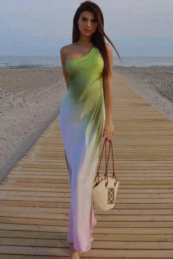 Radiant Asymmetric Glam Off Shoulder Dress - Y2K Fashion Statement for Women