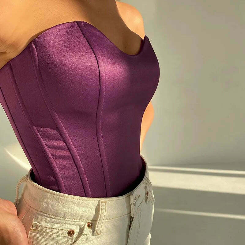Radiant Revelry Strapless Corset - Y2K Fashion Statement for Women with Coquette Aesthetic