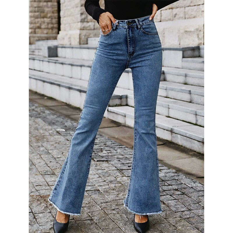 Radiant Ripple Jeans: Y2K Fashion Staple with a Coquette Aesthetic Twist