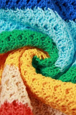 Rainbow Sherbet Bliss Knitted Set - Y2K Fashion Outfit with Coquette Aesthetic and Grunge Style