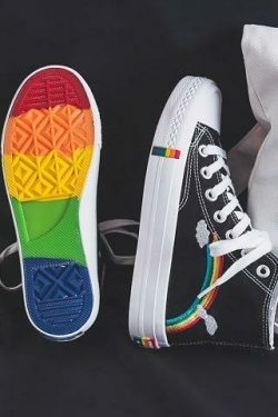 Rainbow Sneakers: Y2K Fashion Statement with Coquette Aesthetic and Grunge Style Vibes