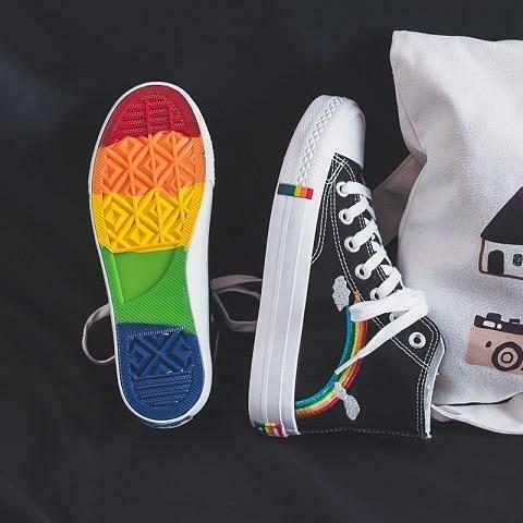 Rainbow Sneakers: Y2K Fashion Statement with Coquette Aesthetic and Grunge Style Vibes