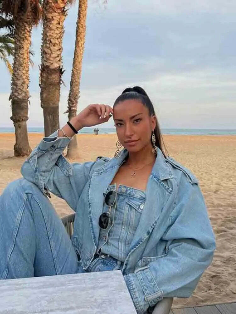 Rebel Rhythm Distressed Cropped Denim Jacket - Y2K Fashion Statement Piece