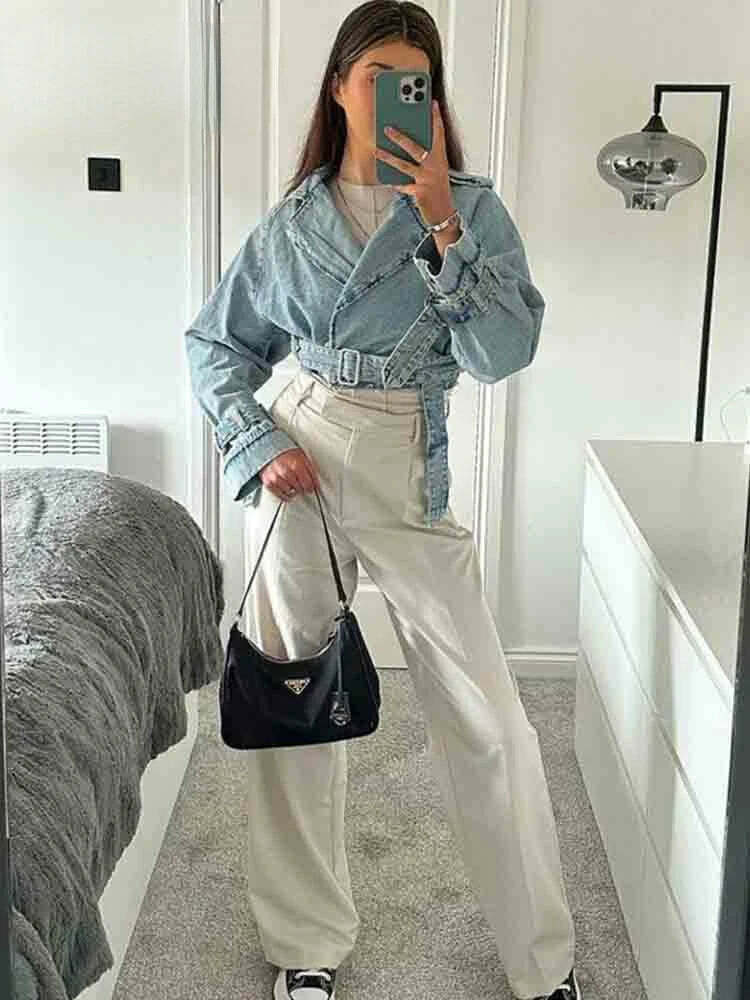Rebel Rhythm Distressed Cropped Denim Jacket - Y2K Fashion Statement Piece