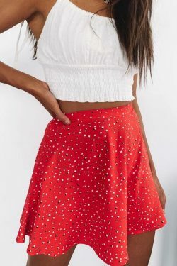 Red Rush Printed Mini Skirt - Y2K Fashion Statement with Coquette Aesthetic and Grunge Style