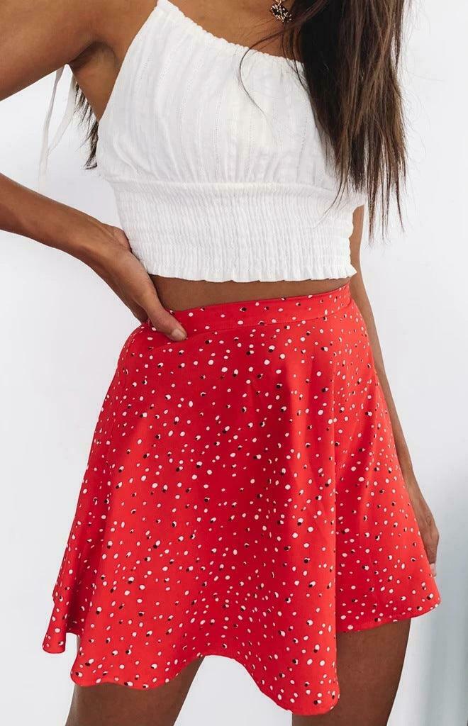 Red Rush Printed Mini Skirt - Y2K Fashion Statement with Coquette Aesthetic and Grunge Style