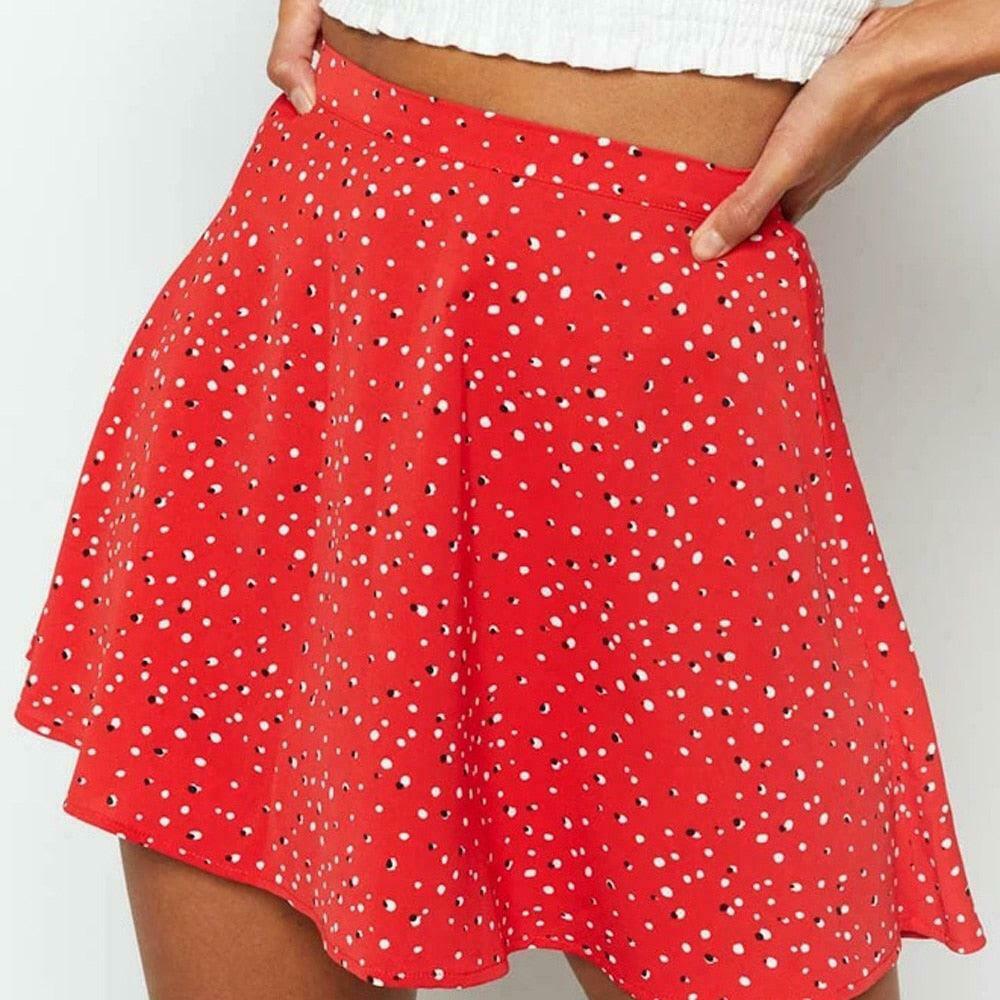 Red Rush Printed Mini Skirt - Y2K Fashion Statement with Coquette Aesthetic and Grunge Style
