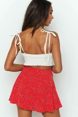 Red Rush Printed Mini Skirt - Y2K Fashion Statement with Coquette Aesthetic and Grunge Style