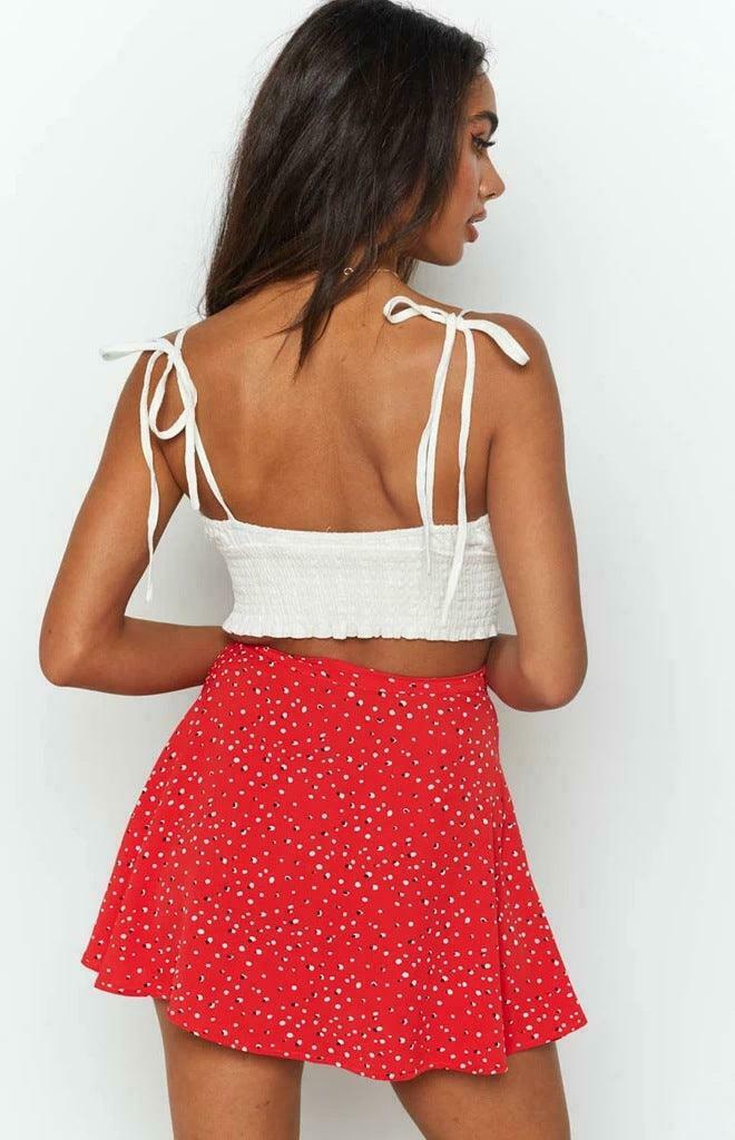 Red Rush Printed Mini Skirt - Y2K Fashion Statement with Coquette Aesthetic and Grunge Style