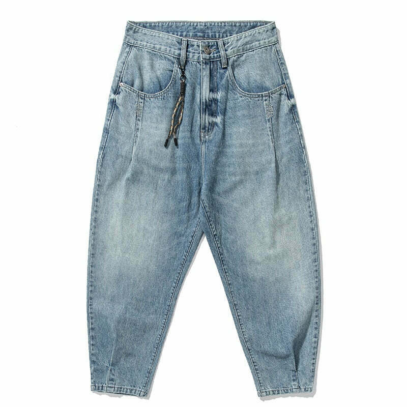 REKNAT Tapered Jeans with Keychain - Y2K Fashion Staple for Coquette Aesthetic Enthusiasts