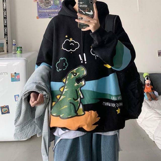 Retro Godzilla Hoodie - Y2K Fashion Statement with a Coquette Aesthetic Twist