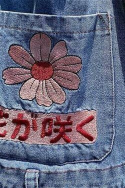 Sakura Embroidery Dungaree Shorts - Y2K Fashion with Coquette Aesthetic
