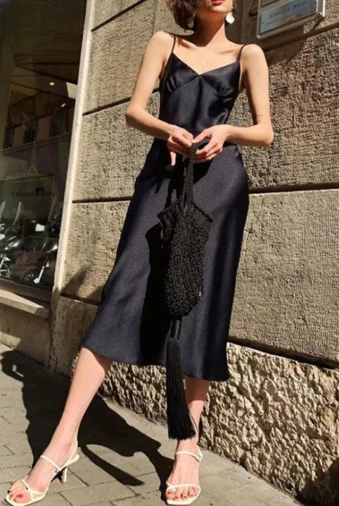 Satin Serenade Camisole Dress: Y2K Fashion Statement with Coquette Aesthetic and Grunge Style