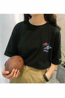 Saturn Aesthetic Tee: Y2K Fashion with Coquette and Grunge Vibes, Cute Tops for Women