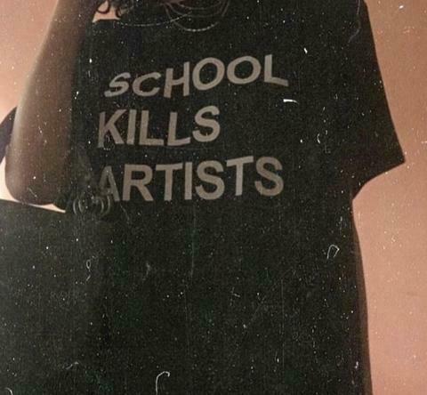 School Kills Artists Black T-Shirt | Y2K Fashion Aesthetic Tops for Women
