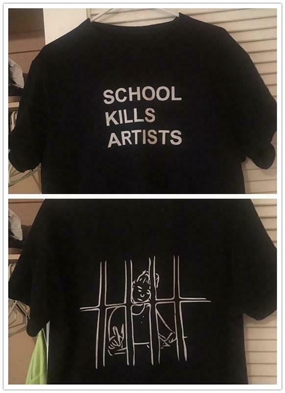 School Kills Artists Black T-Shirt | Y2K Fashion Aesthetic Tops for Women