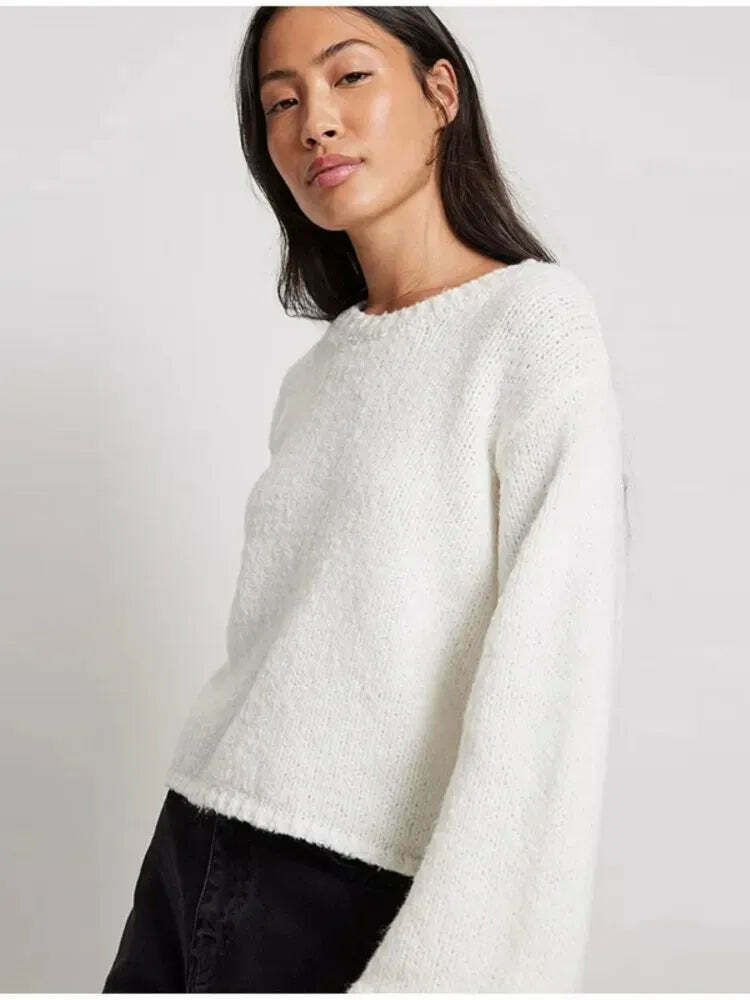 Sculpted Serenity Backless Knit Top - Y2K Coquette Grunge A