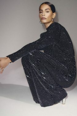 Sequin half turtleneck jumpsuit for women - Y2K fashion statement with a touch of coquette and gr
