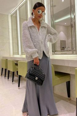 Sequined Lazy Style Sweater Jacket for Y2K Fashion Enthusiasts with Coquette and Grunge Aesthetic