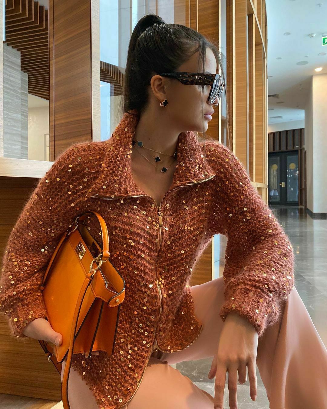 Sequined Lazy Style Sweater Jacket for Y2K Fashion Enthusiasts with Coquette and Grunge Aesthetic