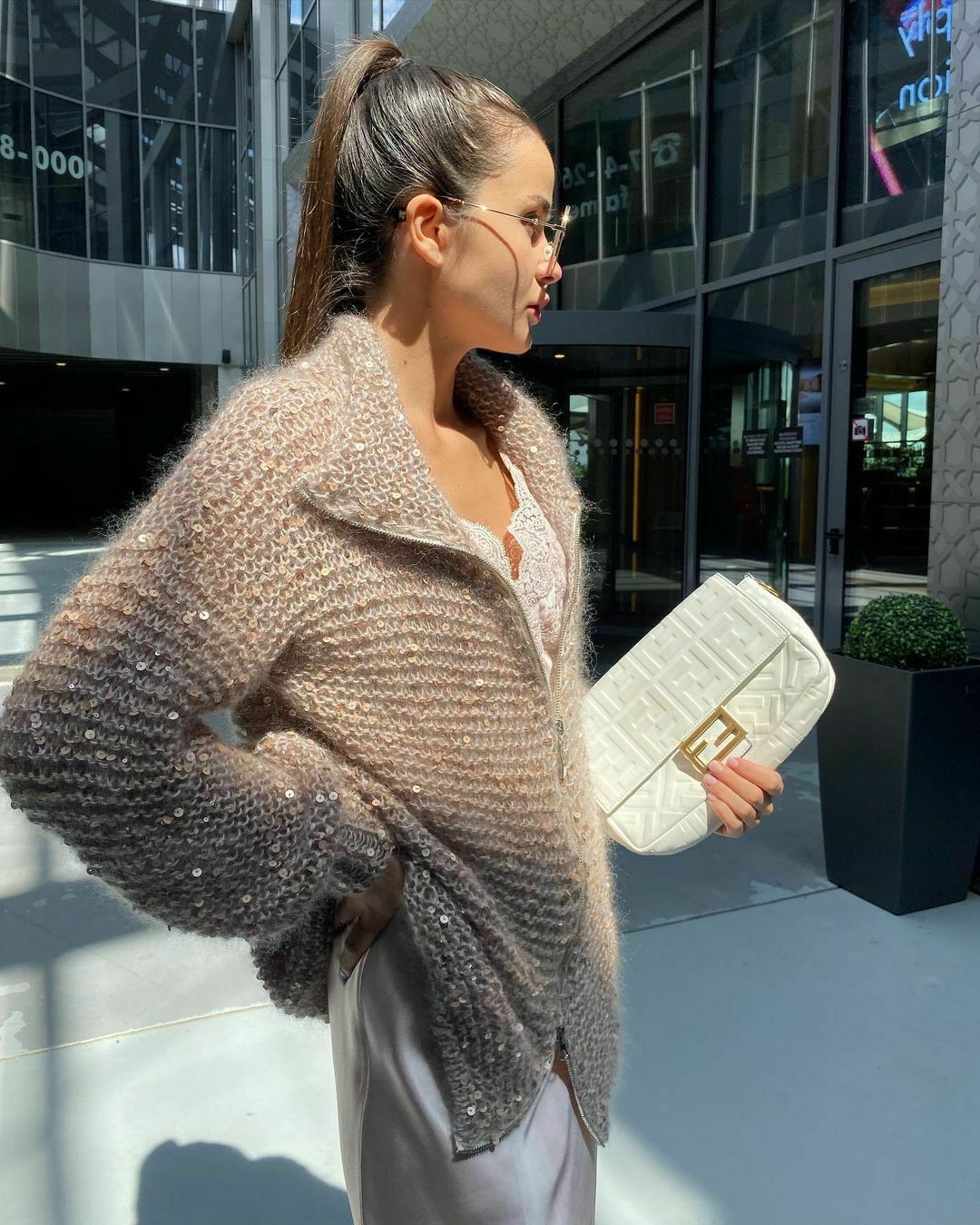 Sequined Lazy Style Sweater Jacket for Y2K Fashion Enthusiasts with Coquette and Grunge Aesthetic