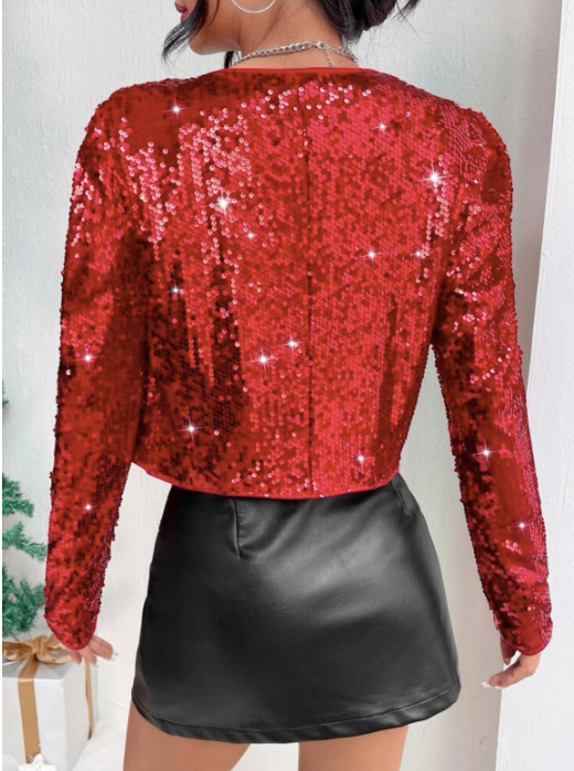 Sequined Y2K Fashion Jacket: Coquette Aesthetic Grunge Style, Cute Tops, Pastel Goth, Cargo Skirt