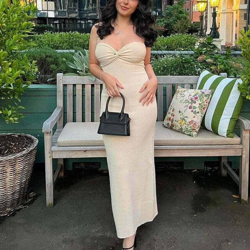 Serene Sunset Tube Dress - Y2K Fashion with Coquette Aesthetic, Grunge Style, and Pastel Goth Vibes