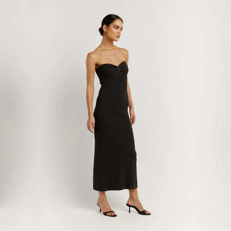 Serene Sunset Tube Dress - Y2K Fashion with Coquette Aesthetic, Grunge Style, and Pastel Goth Vibes