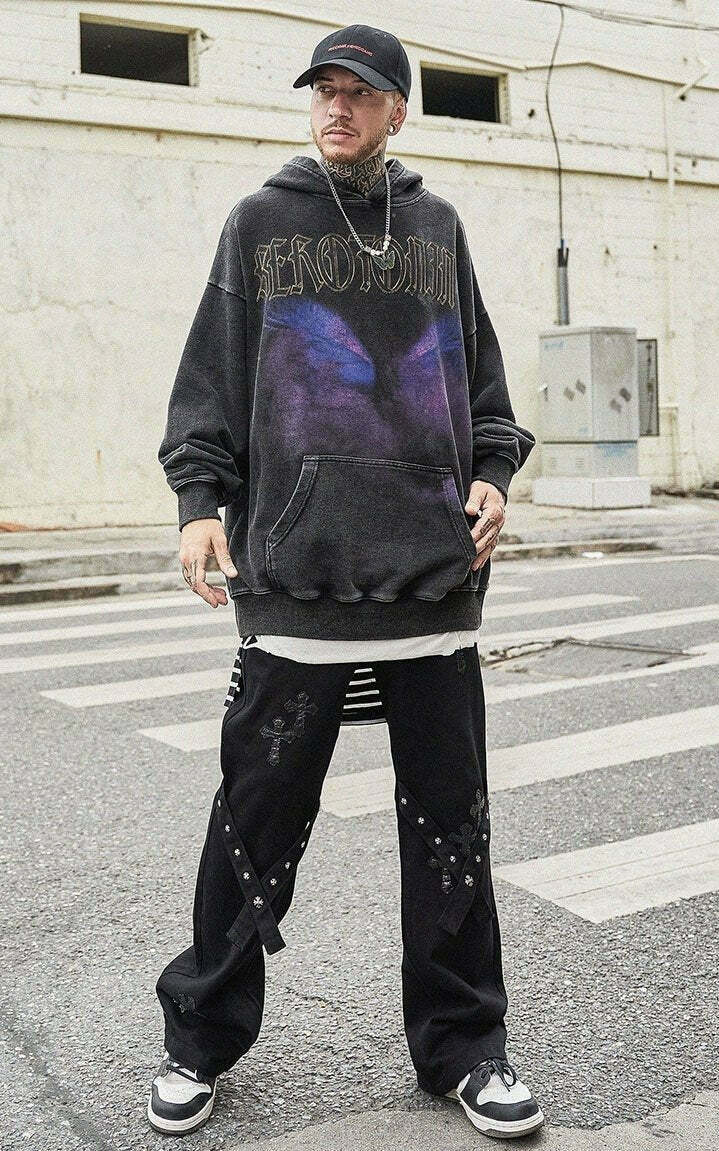 Serotonin Graphic Washed Cotton Hoodie - Y2K Aesthetic Coquette Style for Women's Fashion