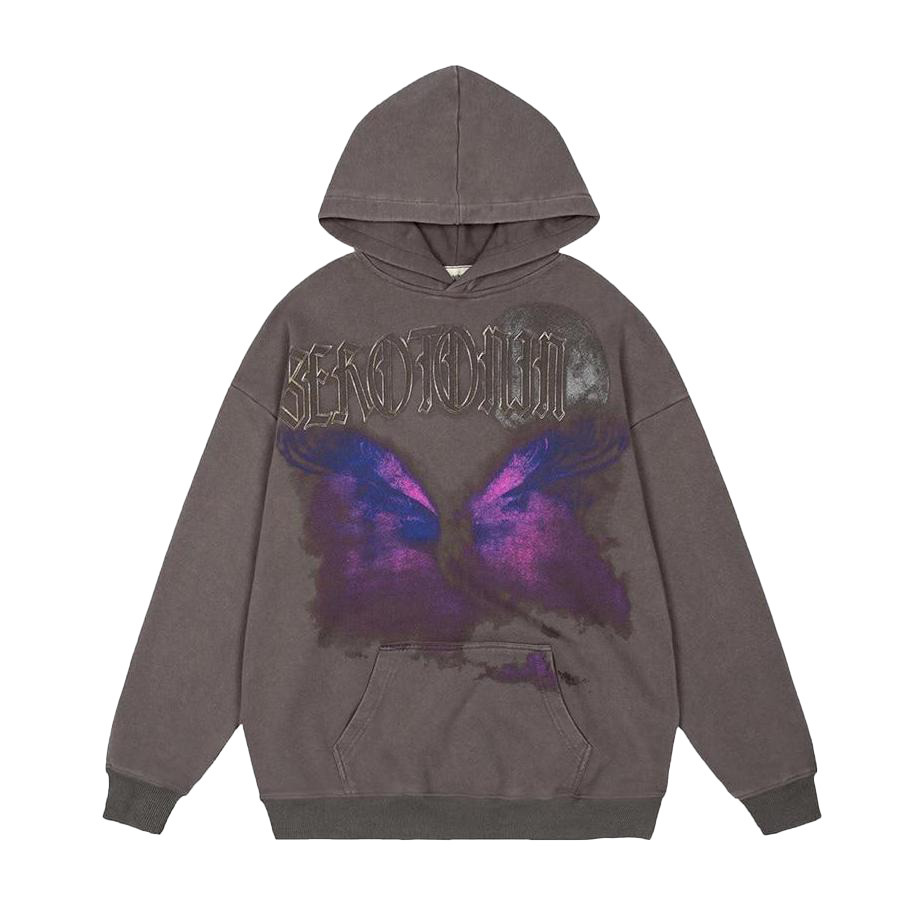 Serotonin Graphic Washed Cotton Hoodie - Y2K Aesthetic Coquette Style for Women's Fashion