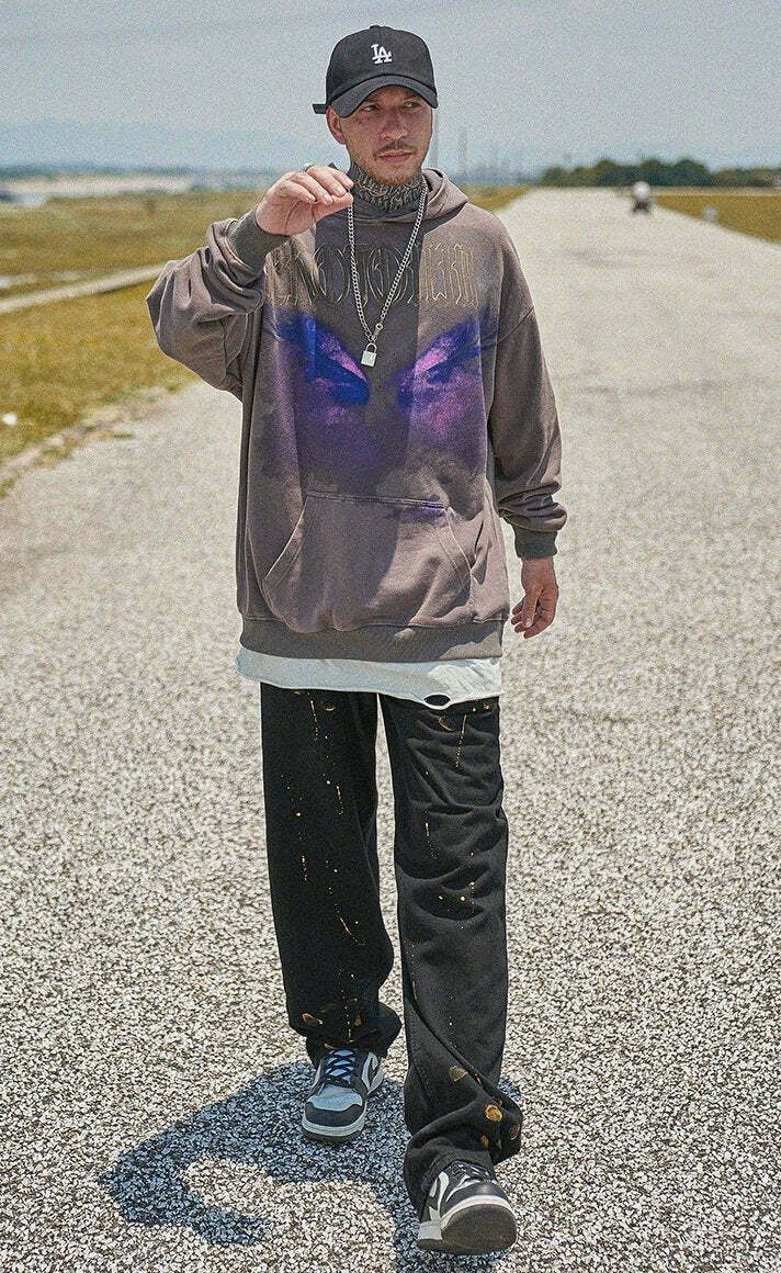 Serotonin Graphic Washed Cotton Hoodie - Y2K Aesthetic Coquette Style for Women's Fashion