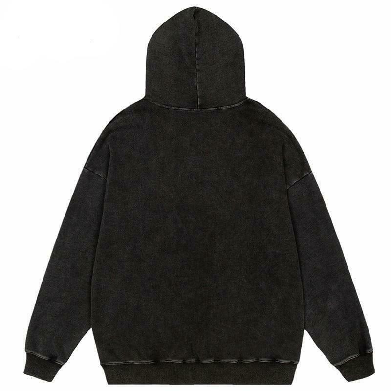 Serotonin Graphic Washed Cotton Hoodie - Y2K Aesthetic Coquette Style for Women's Fashion