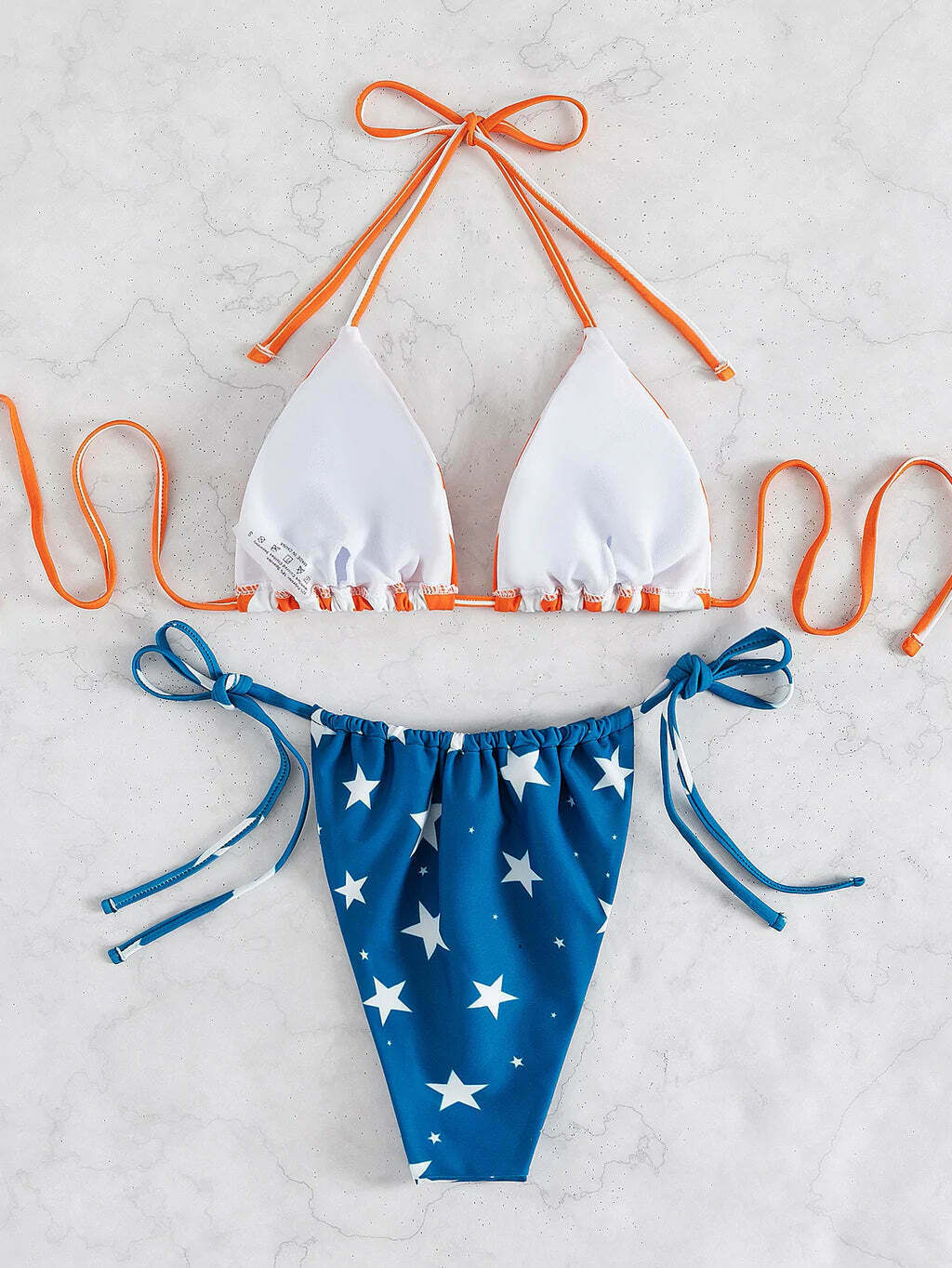 Sexy Star Stripe Bikini - Y2K Fashion Swimwear for Women with a Flirty Aesthetic