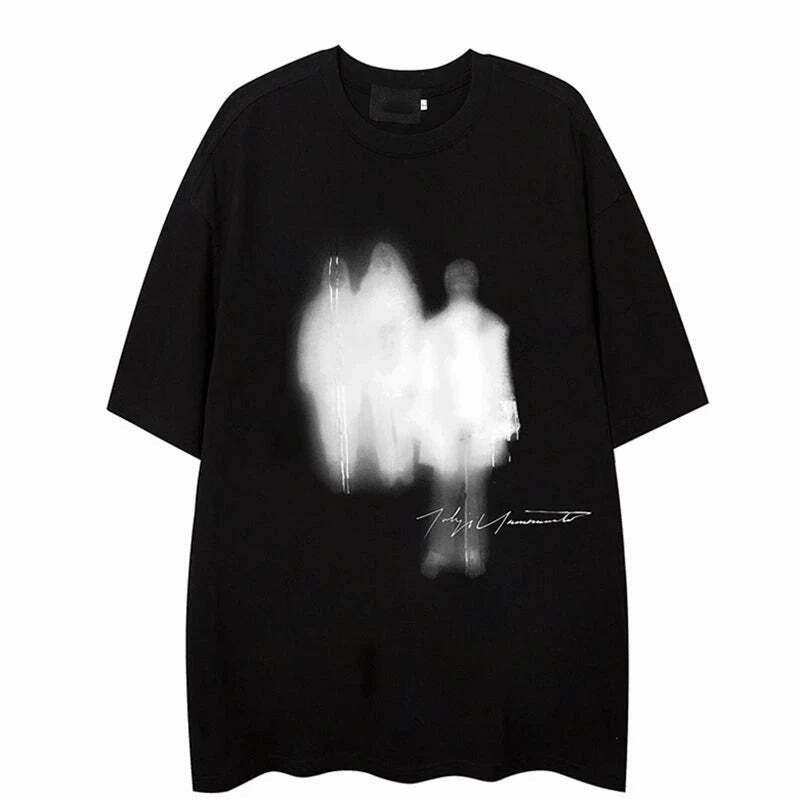 Shadow People Graphic Tee - Y2K Fashion Aesthetic Top for Women - Coquette Style Grunge Outfit