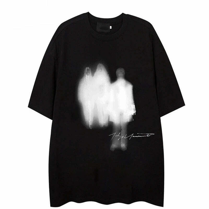 Shadow People Graphic Tee - Y2K Fashion Aesthetic Top for Women - Coquette Style Grunge Outfit