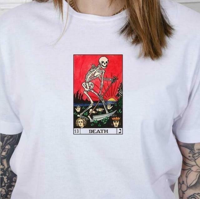 Skull T-Shirt: Y2K Fashion with Coquette and Grunge Aesthetic, Cute Tops and Pastel Goth Vibes