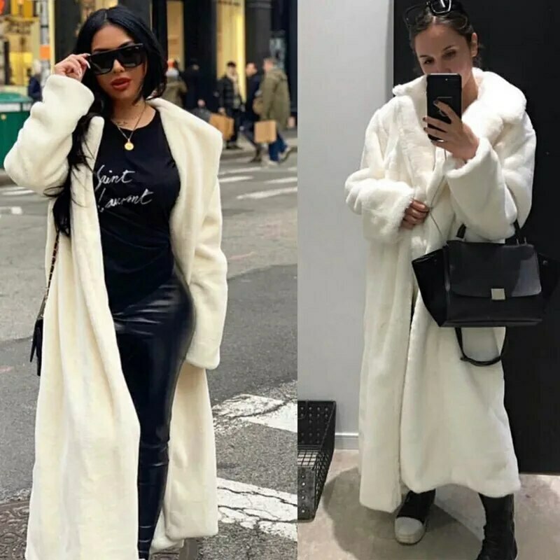 Snow Queen Elegance Faux Fur Coat - Y2K Fashion Statement for Women