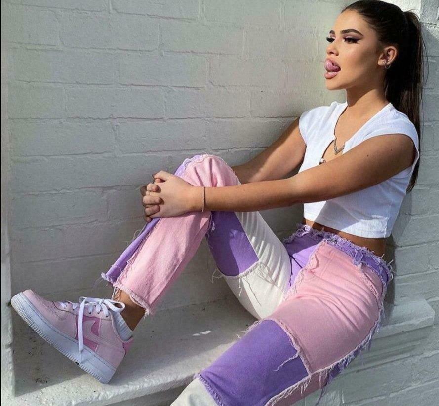 Soft Aesthetic Plaid Stitching Pants - Y2K Fashion Women's Clothing