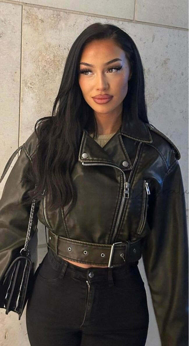 Soho Slick Leather Jacket - Y2K Fashion Statement for Women with Coquette and Grunge Aesthetic