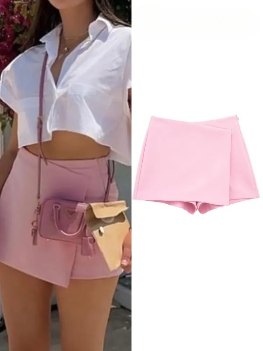 Sophisticated Sass: Y2K Aesthetic Slim Skort for Women - Coquette Style with a Grunge Twist