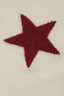 Star Crochet Knit Cropped Sweater - Y2K Aesthetic Fashion for Women - Coquette Style Grunge Outfit