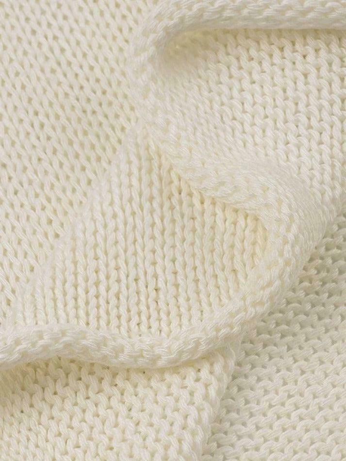 Star Crochet Knit Cropped Sweater - Y2K Aesthetic Fashion for Women - Coquette Style Grunge Outfit