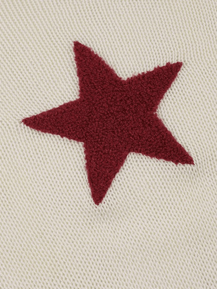 Star Crochet Knit Top: Y2K Fashion Aesthetic with Coquette and Grunge Vibes