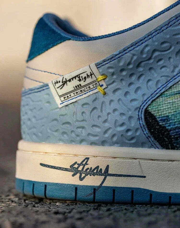 Starry Night Van Gogh Sneakers - Y2K Aesthetic Shoes for Women