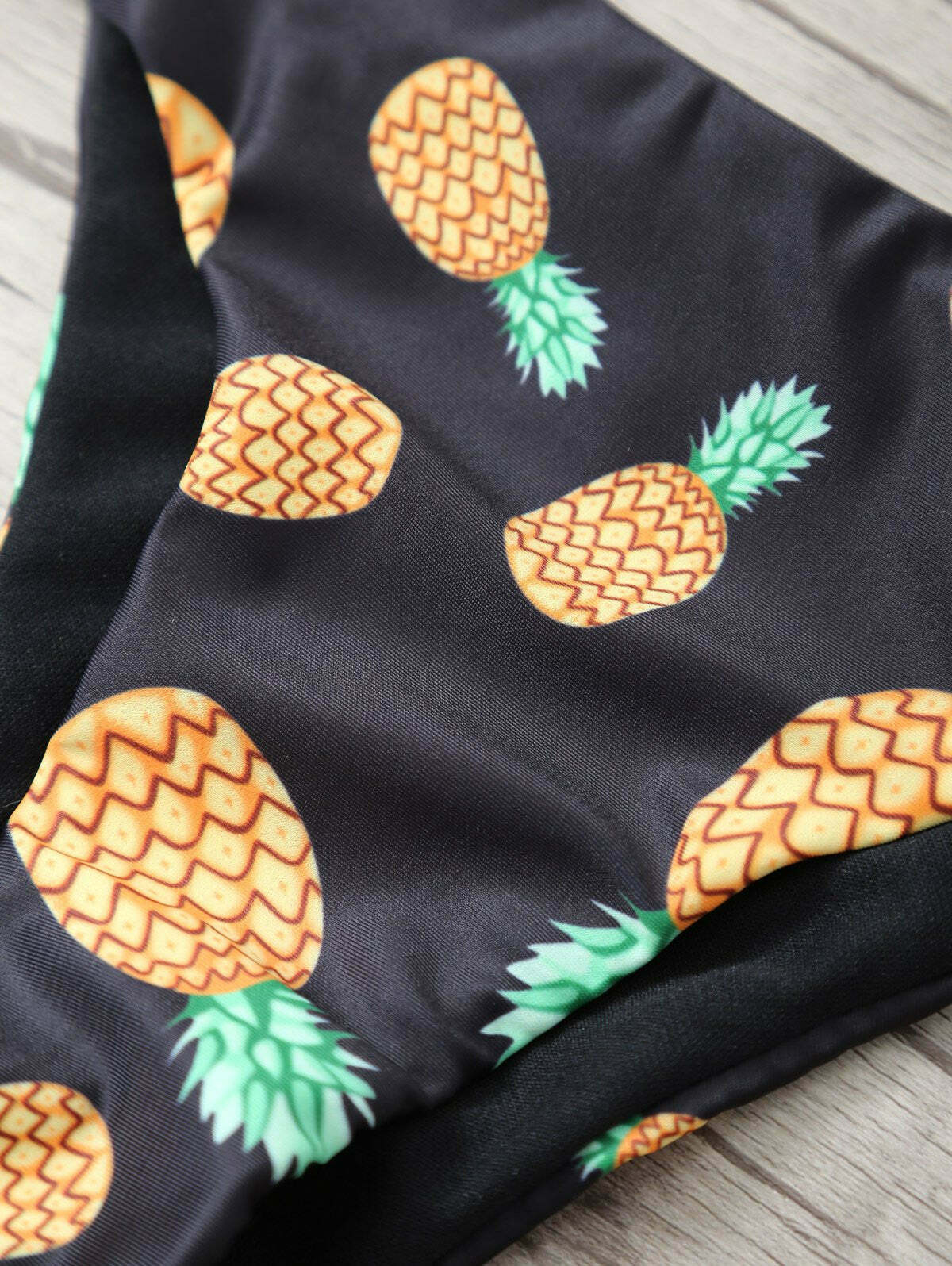 Stringy Pineapple Print Cute Bathing Suit for Y2K Fashion Enthusiasts