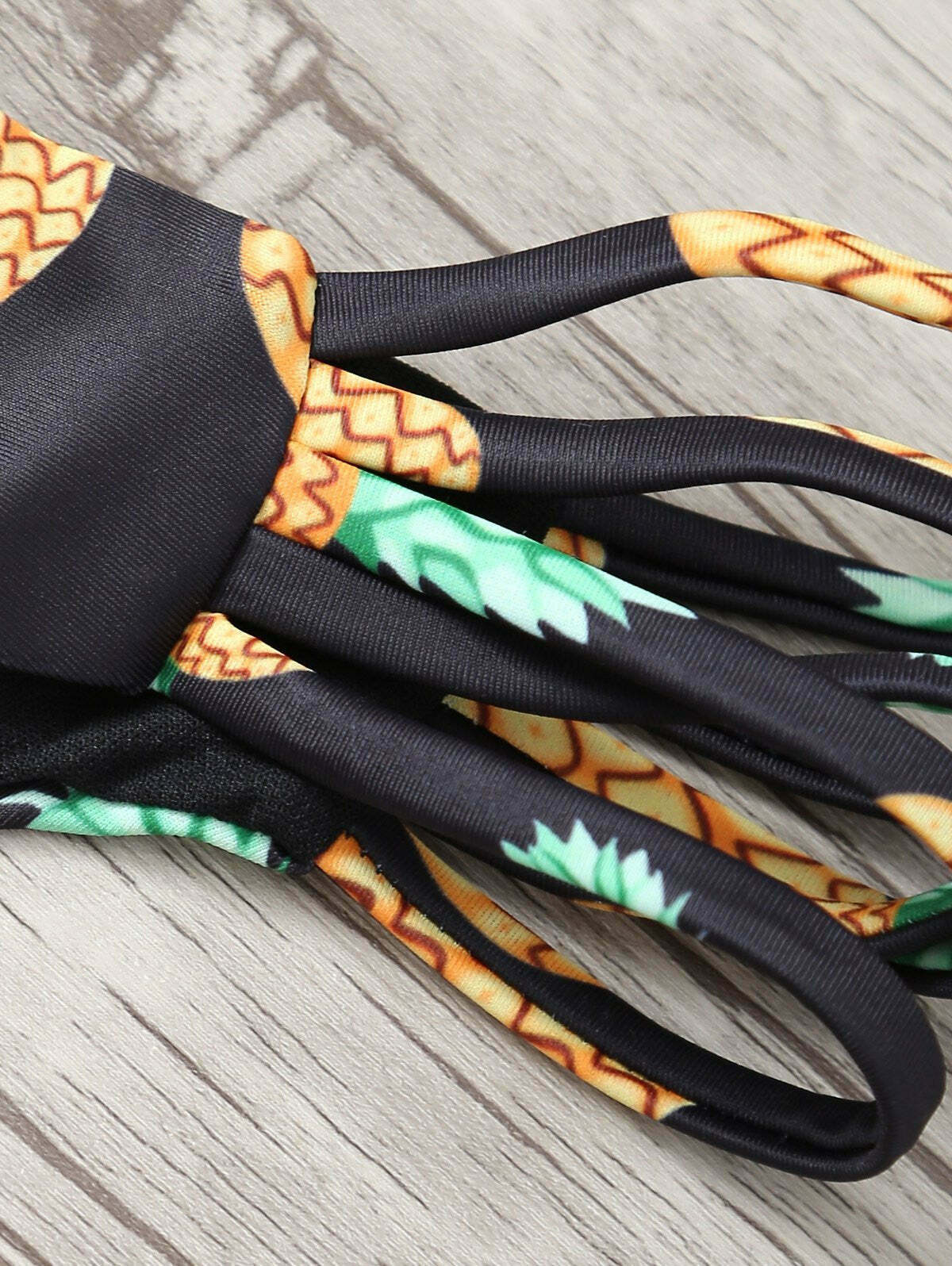 Stringy Pineapple Print Cute Bathing Suit for Y2K Fashion Enthusiasts