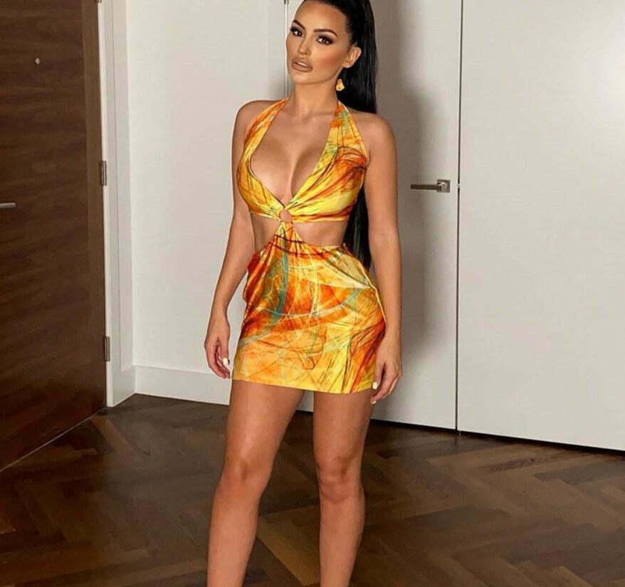 Tangerine Cut Out Mini Dress: Y2K Fashion Statement with Coquette Aesthetic & Grunge Style