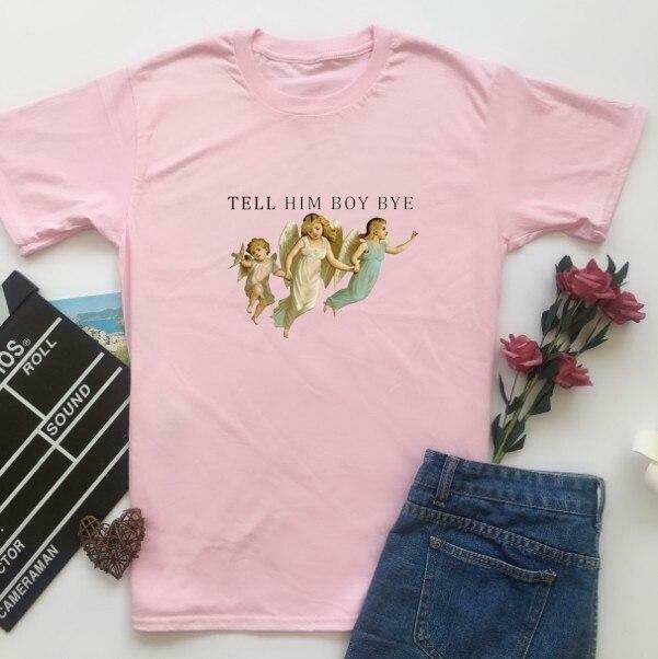 Tell Him Boy Bye T-Shirt - Y2K Fashion Statement with Coquette Aesthetic and Grunge Style