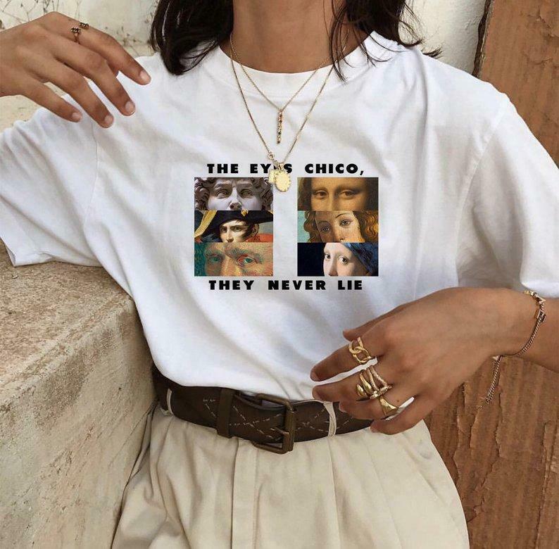 The Eyes Chico They Never Lie Y2K Fashion T-Shirt - Coquette Aesthetic Grunge Style