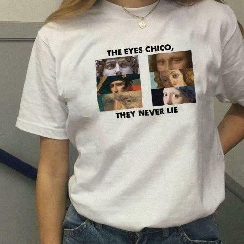 The Eyes Chico They Never Lie Y2K Fashion T-Shirt - Coquette Aesthetic Grunge Style